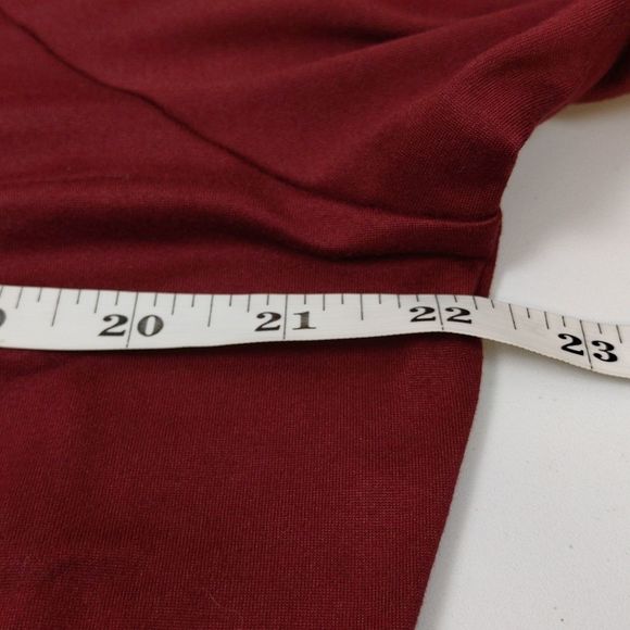 24seven Maternity Midi Dress Long Sleeve Fit and Flare Burgundy 2X NWOT - Picture 6 of 13